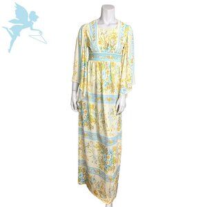 VINTAGE PEGGY BARKER 1970's Floral Prairie Cottagecore Dress